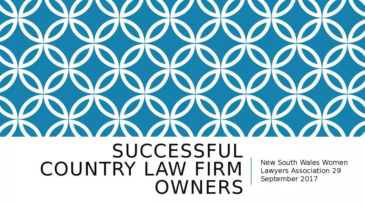 PPT-Successful country law firm owners