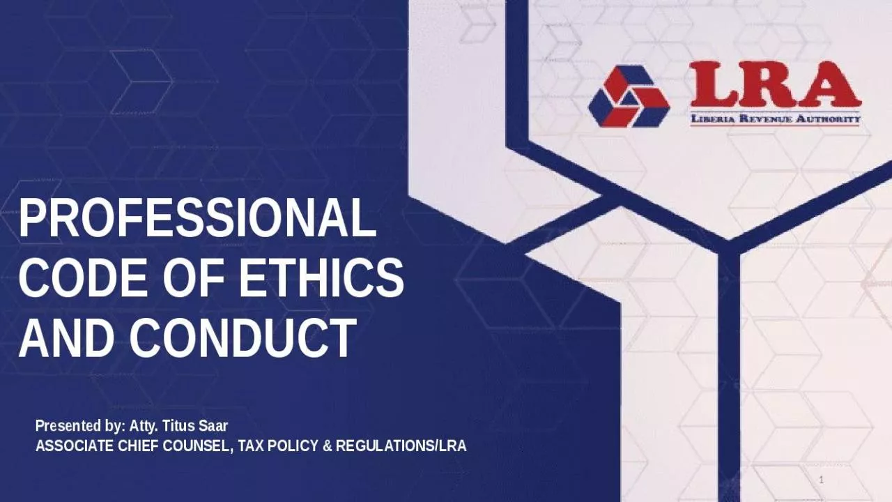 PPT-PROFESSIONAL CODE OF ETHICS AND CONDUCT