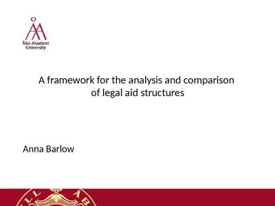 A framework for the analysis and comparison  of legal aid structures