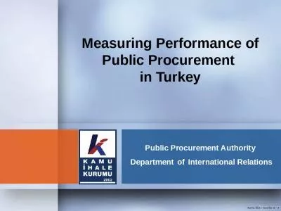 Public Procurement Authority  Department of International Relations