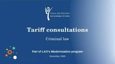 Tariff consultations