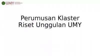 Perumusan Klaster Riset Unggulan UMY