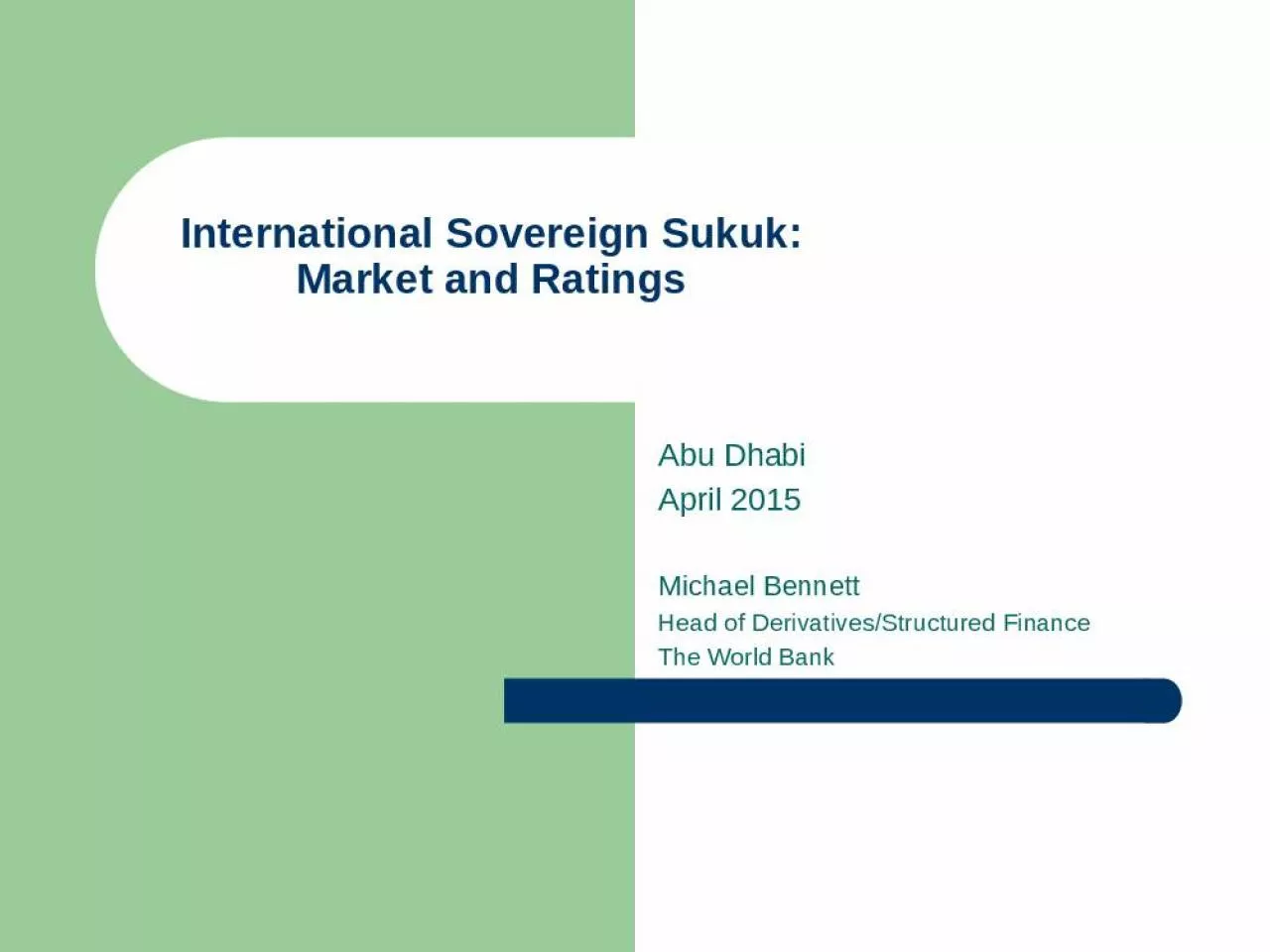 PPT-International Sovereign Sukuk: Market and Ratings