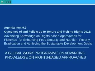 a global work programme on advancing knowledge on rights-based approaches