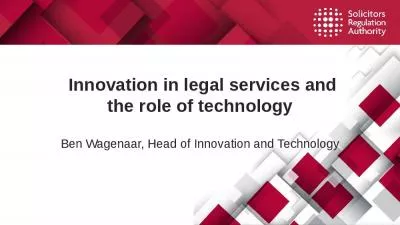 Innovation in legal services and the role of technology