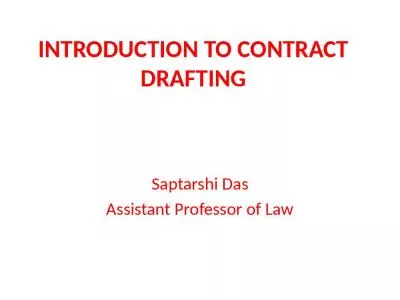 INTRODUCTION TO CONTRACT DRAFTING