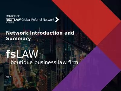 Network Introduction and Summary