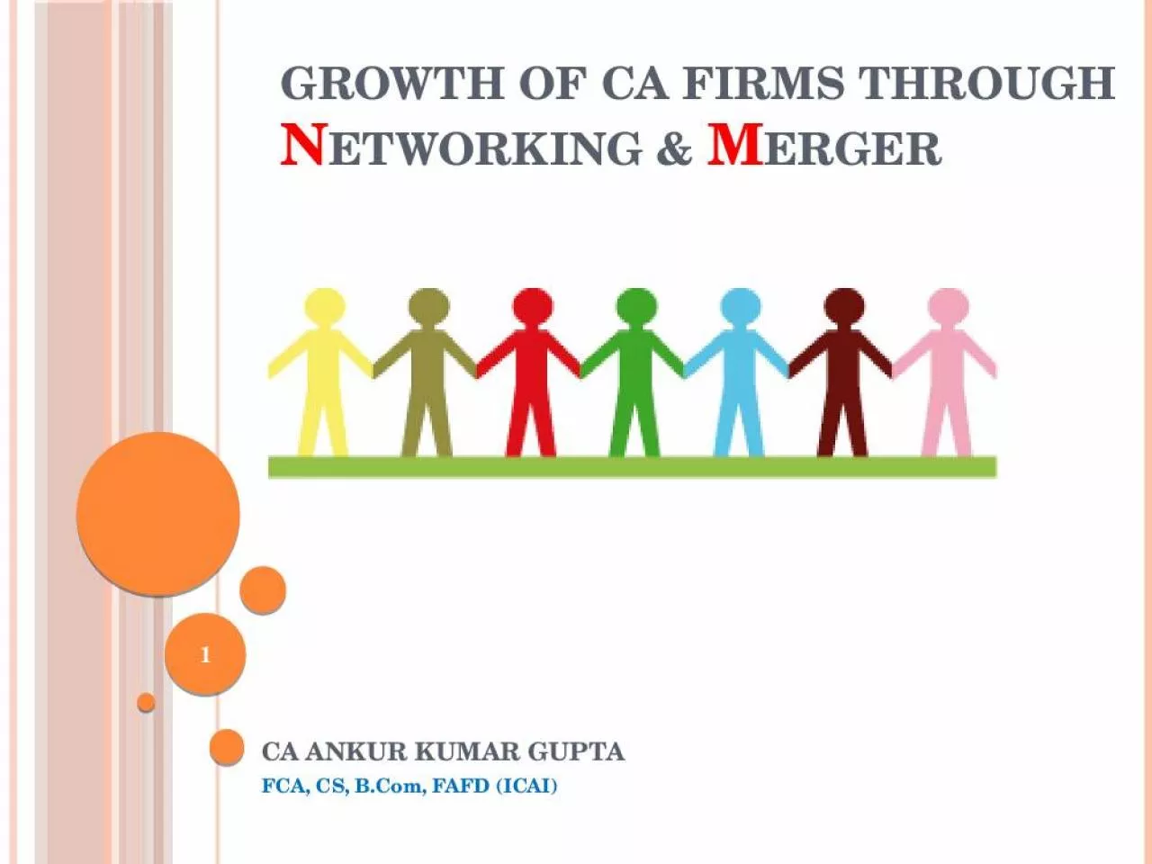 PPT-GROWTH OF CA FIRMS THROUGH NETWORKING & MERGER