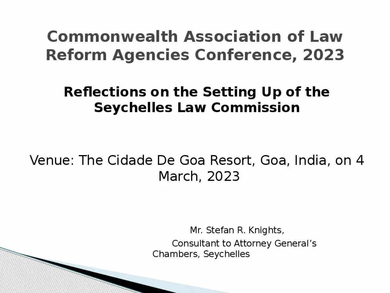 PPT-Commonwealth Association of Law Reform Agencies Conference, 2023