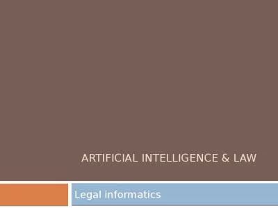 Artificial Intelligence & LAW