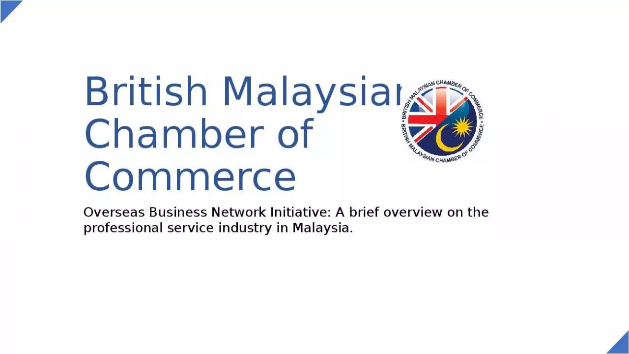 PPT-British Malaysian Chamber of Commerce