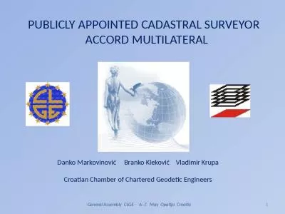 PUBLICLY APPOINTED CADASTRAL SURVEYOR   ACCORD MULTILATERAL