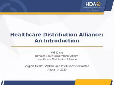 Healthcare Distribution Alliance: An Introduction