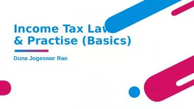 Income Tax Law  & Practise (Basics)