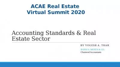 Accounting Standards & Real Estate Sector