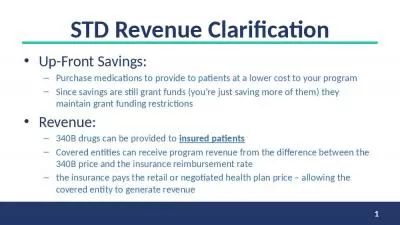 STD Revenue Clarification