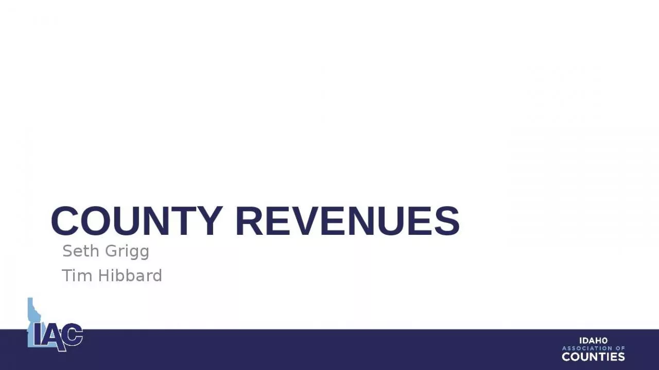 PPT-COUNTY REVENUES