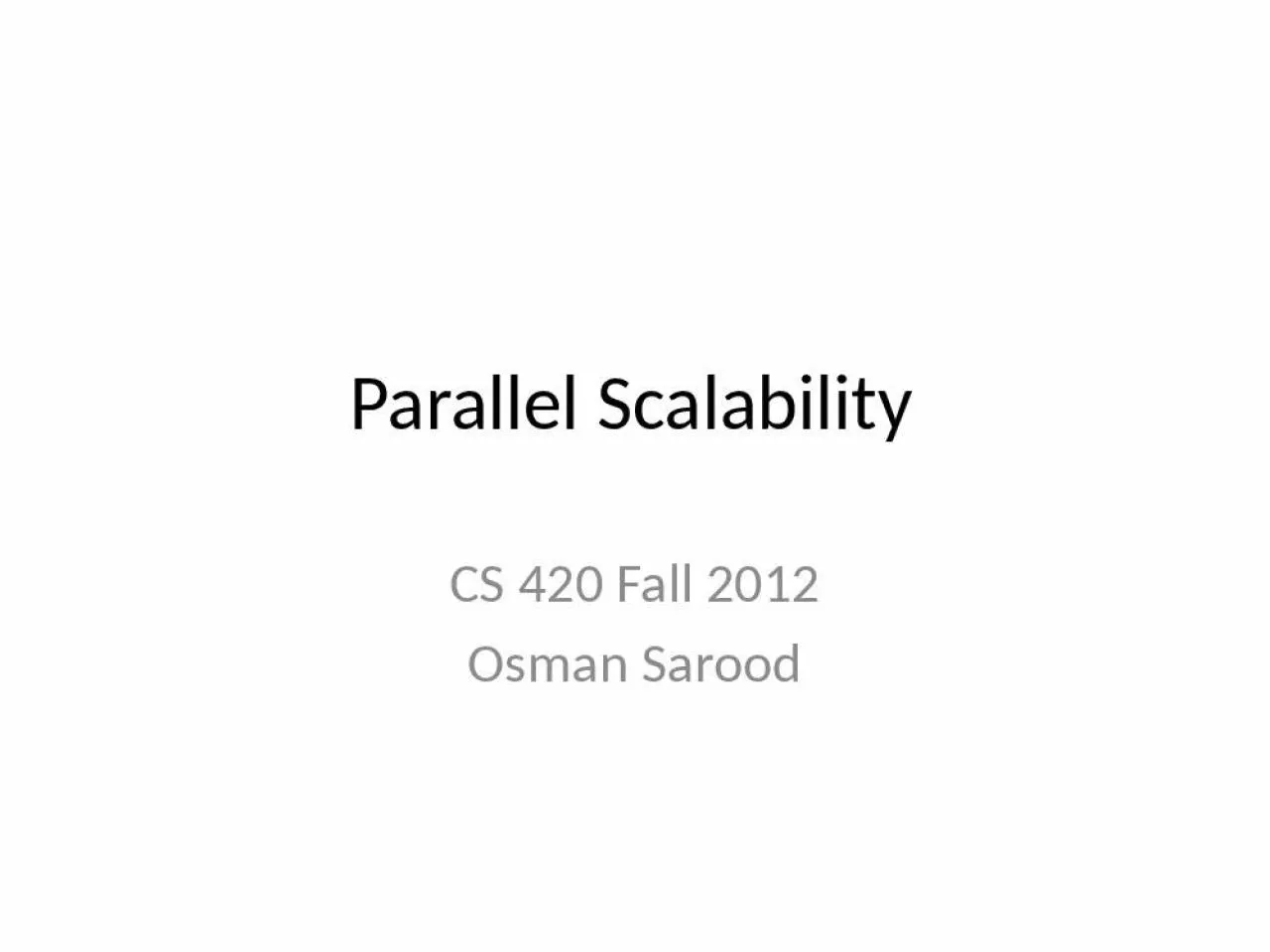 PPT-Parallel Scalability