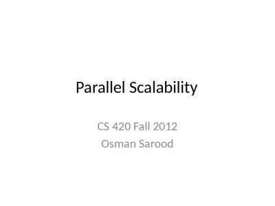 Parallel Scalability