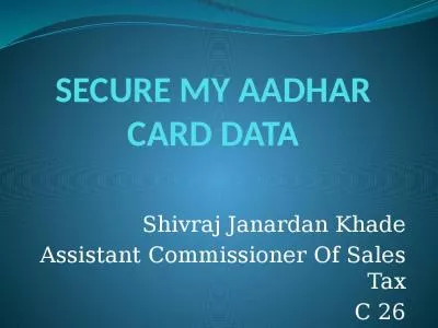 SECURE MY AADHAR CARD DATA