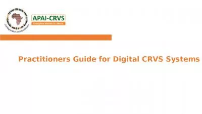 Practitioners Guide for Digital CRVS Systems