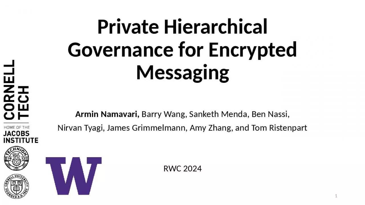 PPT-Private Hierarchical Governance for Encrypted Messaging