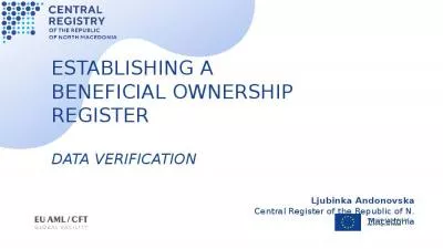 Establishing a Beneficial Ownership Register  Data verification