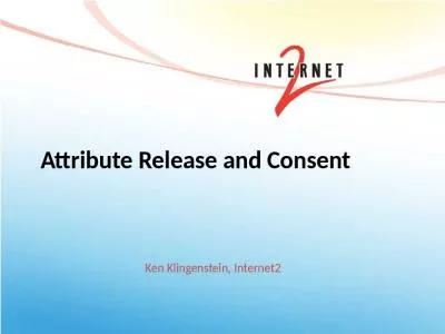 Attribute Release and Consent