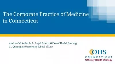 The Corporate Practice of Medicine in Connecticut