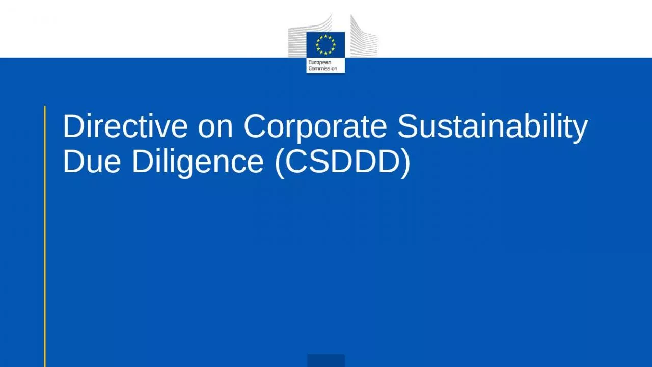 PPT-Directive on Corporate Sustainability Due Diligence (CSDDD)