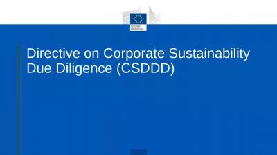 Directive on Corporate Sustainability Due Diligence (CSDDD)