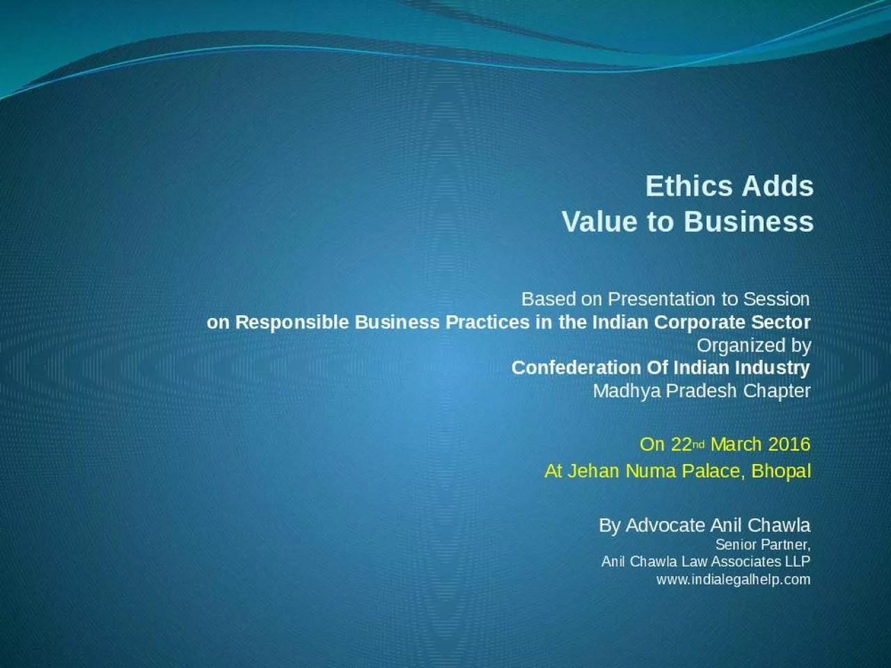 PPT-Ethics Adds Value to Business