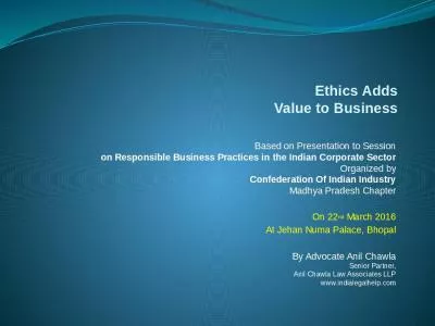 Ethics Adds Value to Business