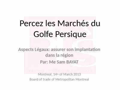 Percez les March s du Golfe Persique