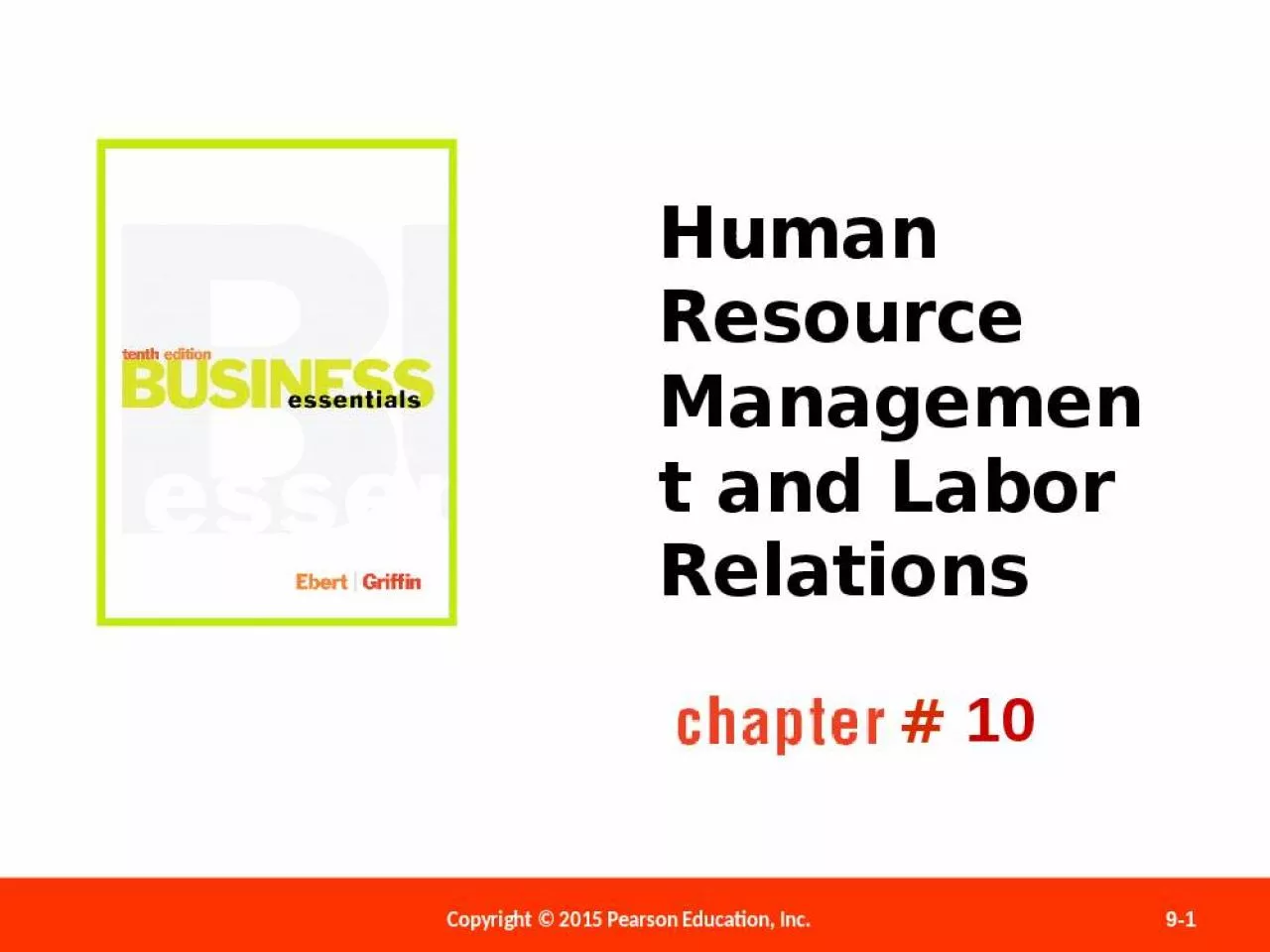 PPT-Human Resource Management and Labor Relations