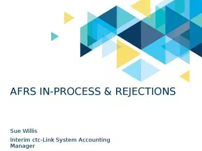 Afrs in-process & rejections