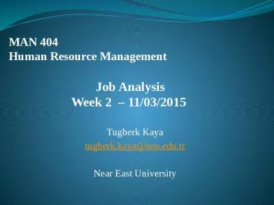 MAN 404 Human Resource Management