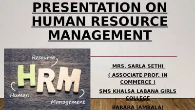 Presentation on human resource management