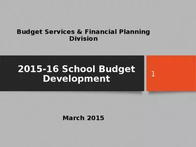 2015-16 School Budget Development