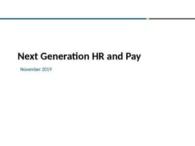 Next Generation HR and Pay