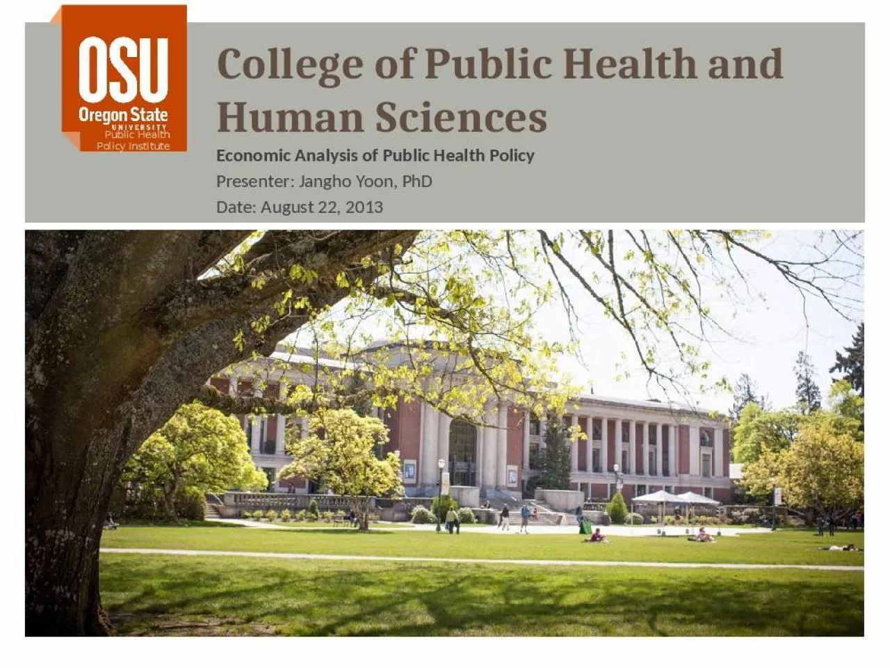 PPT-College of Public Health and Human Sciences