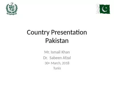 Country Presentation Pakistan