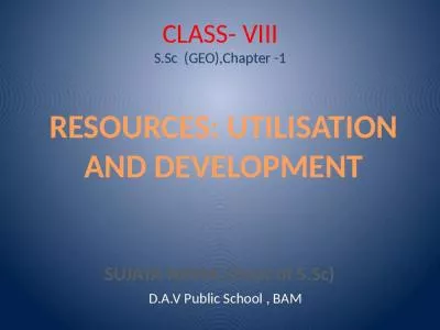 CLASS- VIII S.Sc  (GEO),Chapter -1