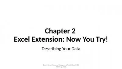 Chapter 2  Excel Extension: Now You Try!