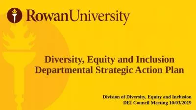 Diversity, Equity and Inclusion Departmental Strategic Action Plan