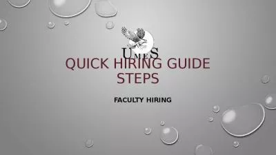 Quick HIRING Guide STEPS