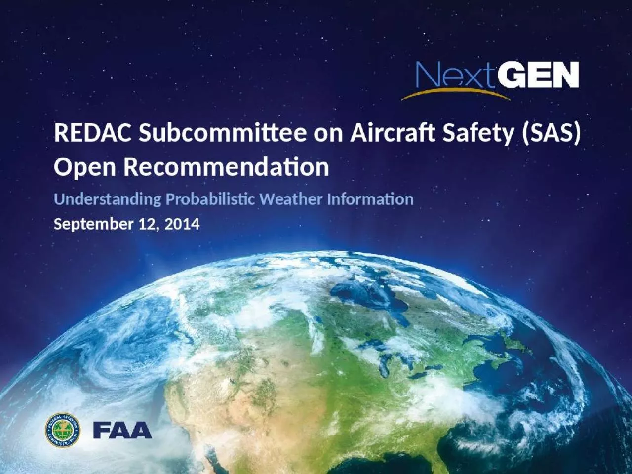 PPT-REDAC Subcommittee on Aircraft Safety (SAS) Open Recommendation