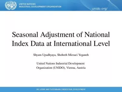 Seasonal Adjustment of National Index Data at International Level