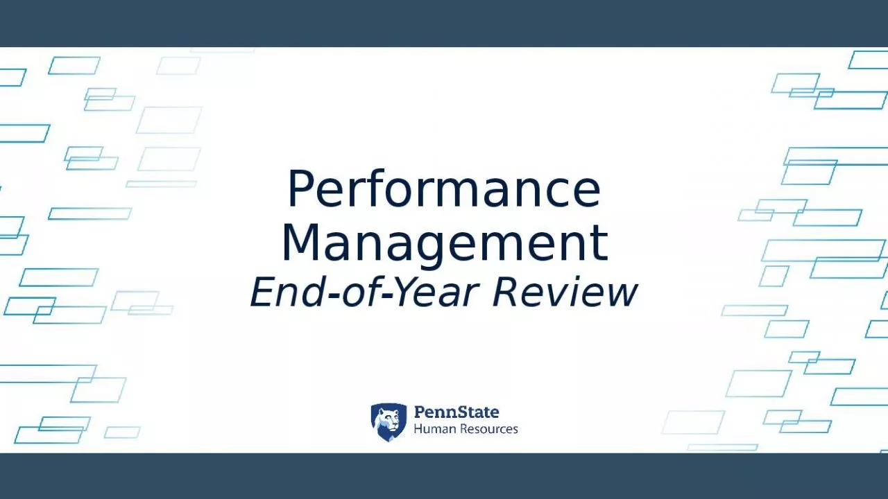 PPT-Performance Management End-of-Year Review