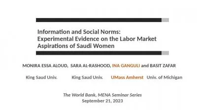 Information and Social Norms:  Experimental Evidence on the Labor Market Aspirations of